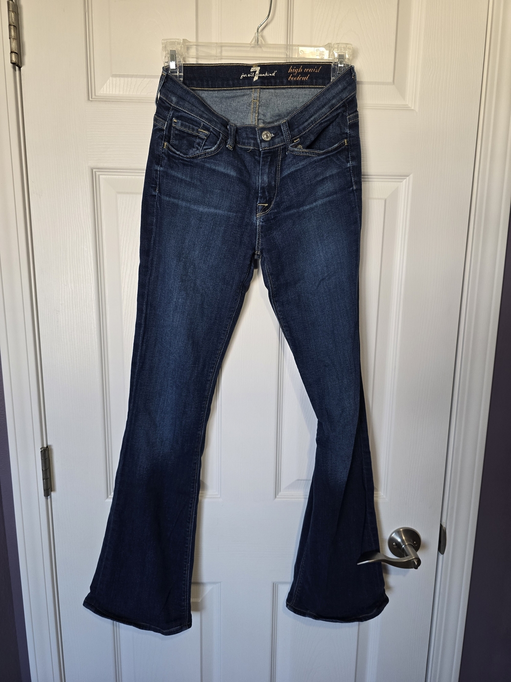 7 For All Mankind Dark Blue Flare Jeans